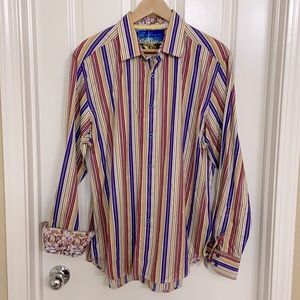 Robert Graham Multicolor Striped Dress Shirt
